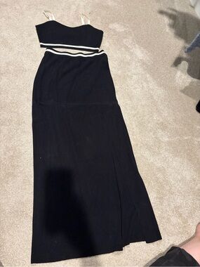 Amazon black and white two piece dress